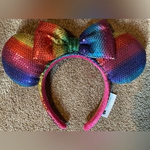 Rainbow Sequin Minnie Ears (NWOT)